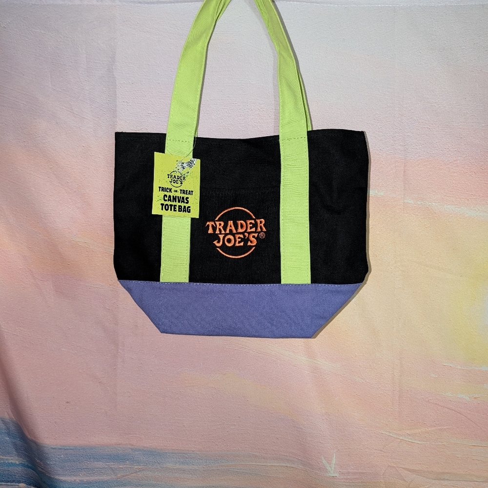 Trader Joe's Trick Or Treat Canvas Tote Bag